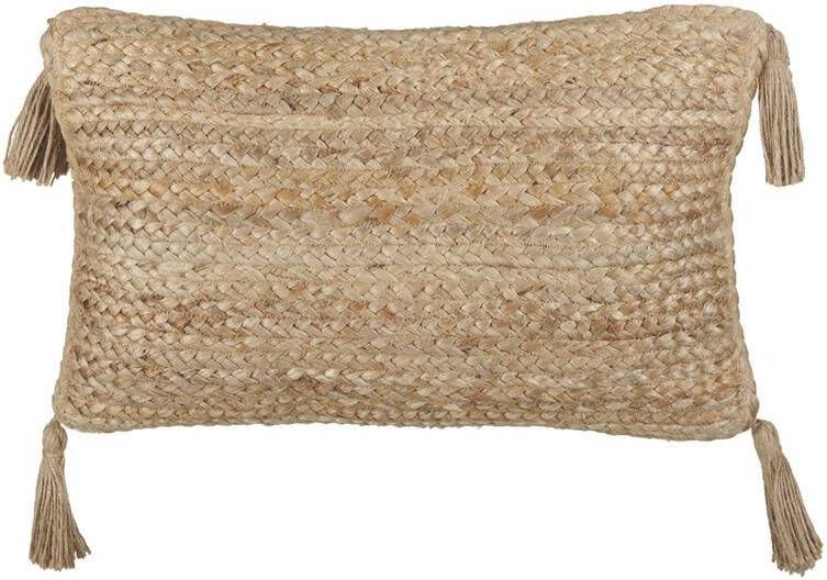Beliani SIUM Sierkussen Beige 30 x 50 cm Jute