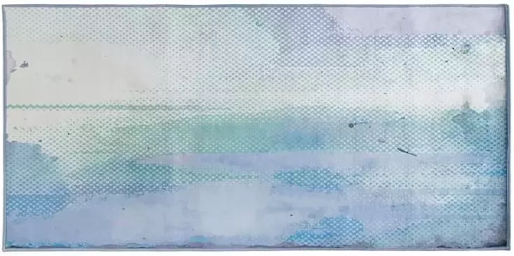 Beliani SUSUZ Laagpolig vloerkleed Marineblauw 80 x 150 cm Polyester - Foto 2