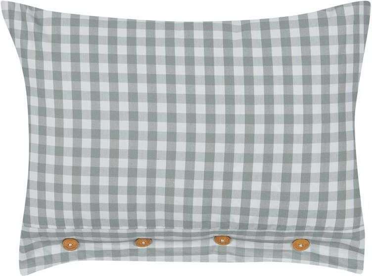 Beliani TALYA Sierkussen Groen|Wit 40 x 60 cm Polyester