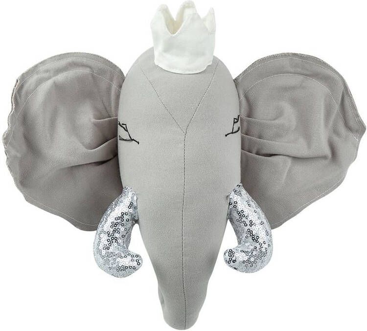 Beliani TANTOR Wanddecoratie Grijs Katoen