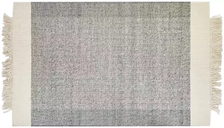 Beliani TATLISU Modern vloerkleed Grijs 140 x 200 cm Wol