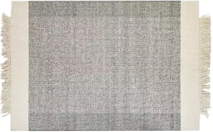 Beliani TATLISU Modern vloerkleed Grijs 160 x 230 cm Wol
