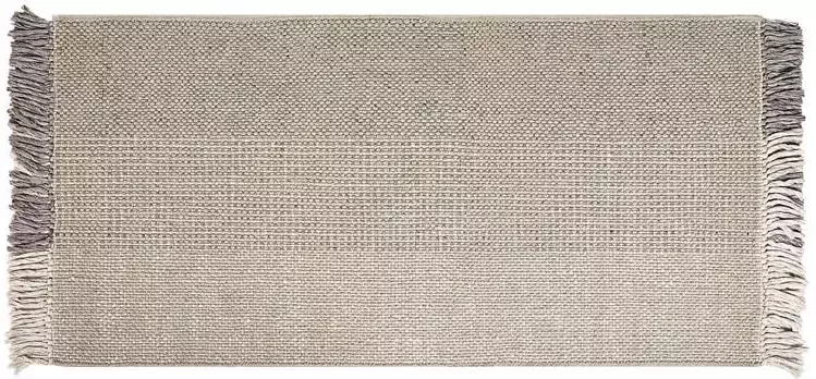 Beliani TEKELER Modern vloerkleed Grijs 80 x 150 cm Wol