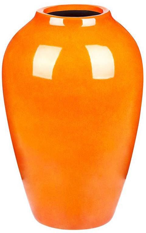 Beliani TERRASA Bloemenvaas Oranje 23 cm Terracotta