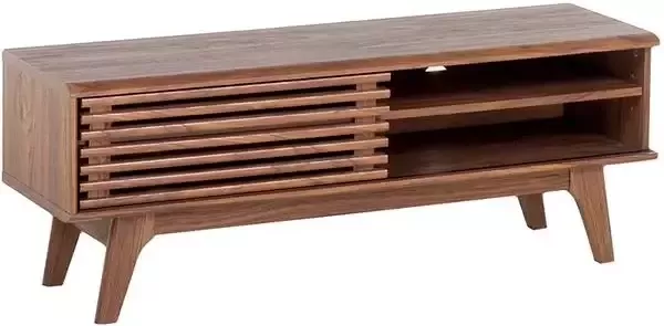 Beliani TOLEDO TV-meubel Donkere houtkleur Vezelplaat - Foto 3