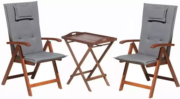 Beliani TOSCANA Bistroset Donkere houtkleur