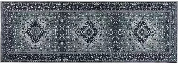 Beliani VADKADAM Laagpolig vloerkleed Grijs 70 x 200 cm Polyester - Foto 3