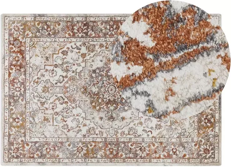 Beliani VAYK Vloerkleed vintage Beige Kunststof - Foto 2