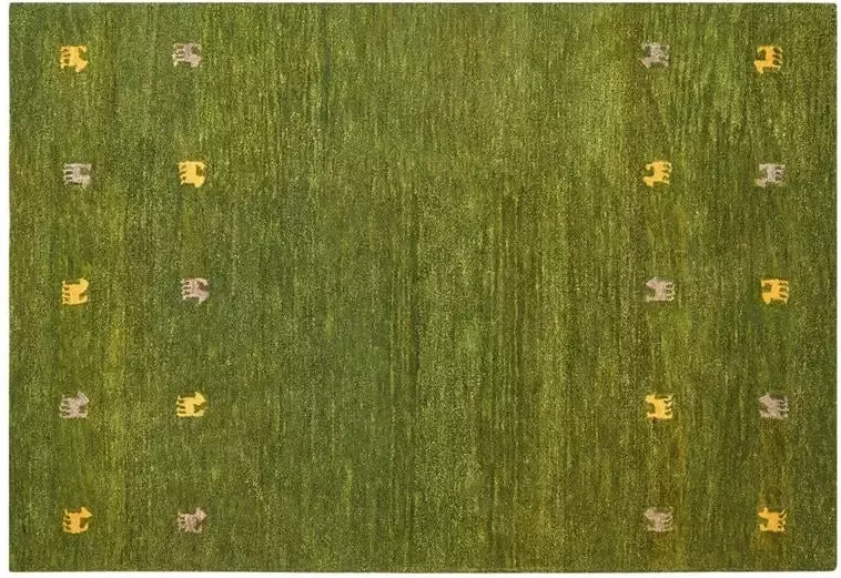 Beliani YULAFI Modern vloerkleed Groen 160 x 230 cm Wol