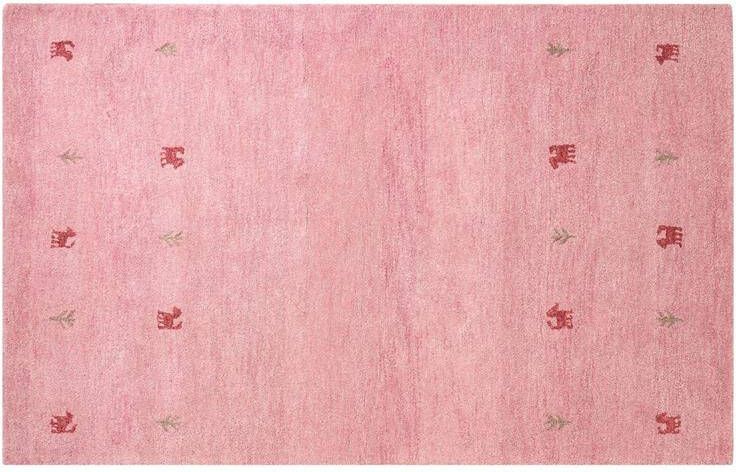 Beliani YULAFI Modern vloerkleed Roze 140 x 200 cm Wol