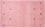 Beliani YULAFI Modern vloerkleed Roze 140 x 200 cm Wol - Thumbnail 1