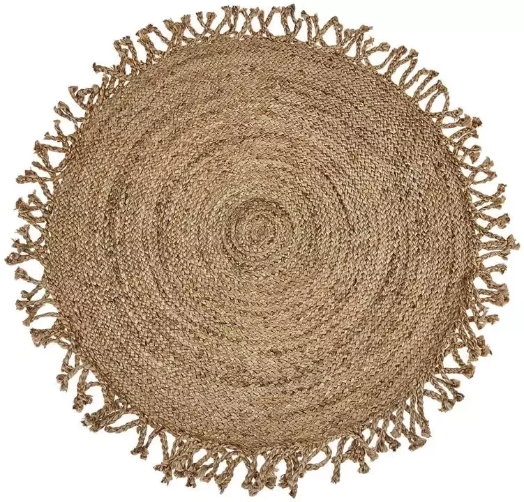 Beliani ZONGULDAK Laagpolig vloerkleed Beige 120 cm Jute