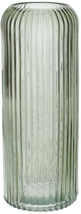 Bellatio Decorations Bellatio Design Vaas lichtgroen transparant glas D9 x H20 cm