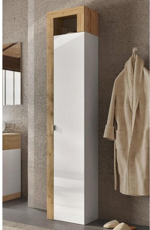 Benvenuto Design Hamburg HG Wit | Eiken Badkamerkast 1-Deur