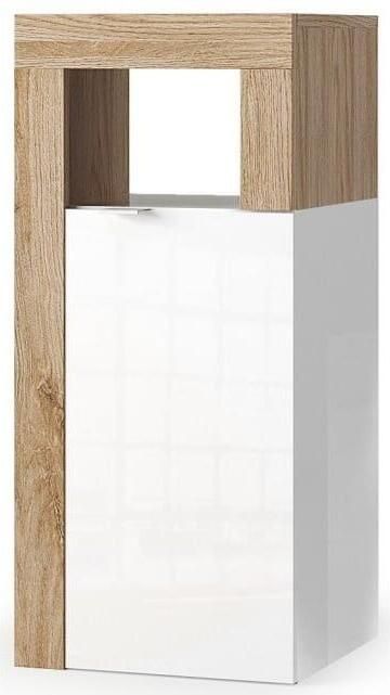 Benvenuto Design Hamburg HG Wit | Eiken Badkamerkast 1-Deur Mini