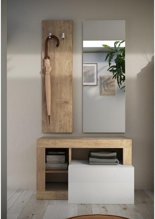 Benvenuto Design Hamburg Hoogglans Wit | Kadiz Eiken Halmeubelset