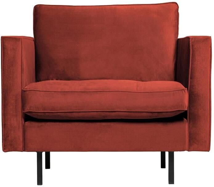 BePureHome Rodeo Classic Fauteuil Velvet Chetsnut