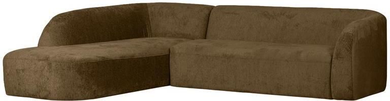 BePureHome Sloping Hoekbank Links Velvet Brass