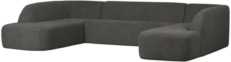 BePureHome Sloping U-Bank Chenille Grijs Zwart Melange