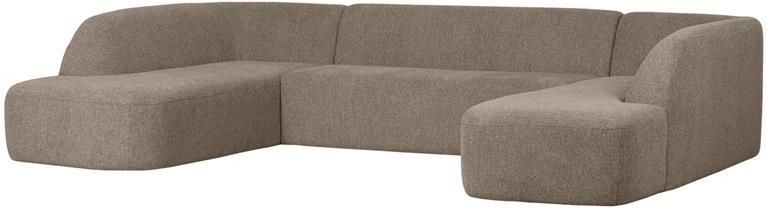 BePureHome Sloping U-Bank Chenille Lichtbruin Melange