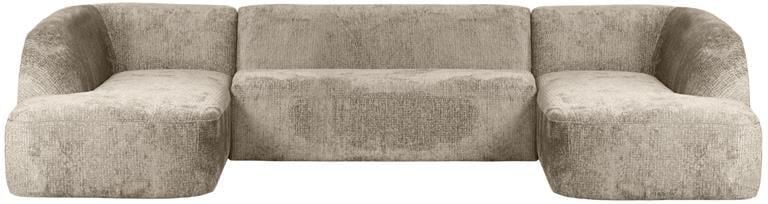 BePureHome Sloping U-Bank Velvet Wheatfield