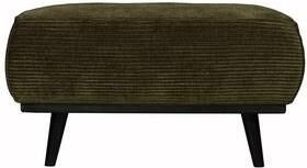 BePureHome Statement Hocker Brede Platte Rib Warm Groen 40x80x55