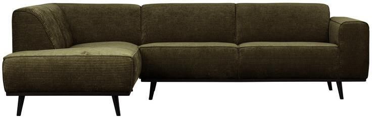 BePureHome Statement Hoekbank Links Ribstof Groen 77x274x210 - Foto 2