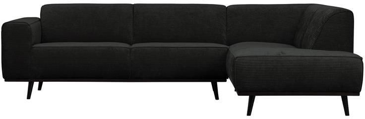 BePureHome Statement Hoekbank Rechts Ribstof Graphite