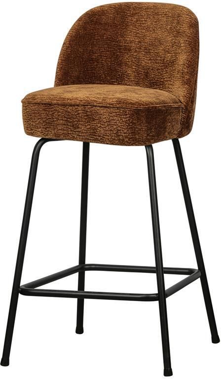 BePureHome Vogue Barkruk H 89 cm Polyester Mid Brown