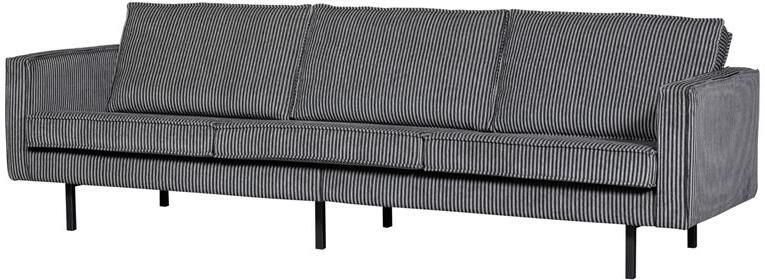 BePureHome WOOOD 3-Zits Bank Rodeo Streep Zwart|Grijs 85x277x86 cm