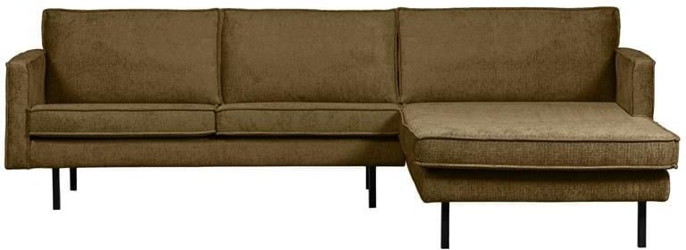 BePureHome WOOOD Chaise Longue Rechts Rodeo Velvet Brass 85x300x155