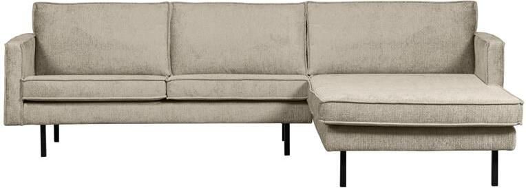 BePureHome WOOOD Chaise Longue Rechts Velvet Wheatfield 85x300x155