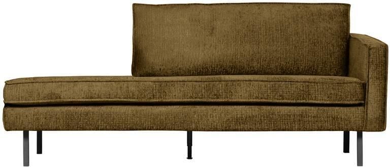 BePureHome WOOOD Daybed Right Rodeo Structure Velvet Brass 85x203x86