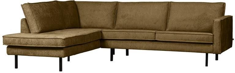 BePureHome WOOOD Hoekbank Links Rodeo Velvet Brass 85x266x213
