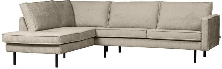 BePureHome WOOOD Hoekbank Links Rodeo Velvet Wheatfield 85x266x213