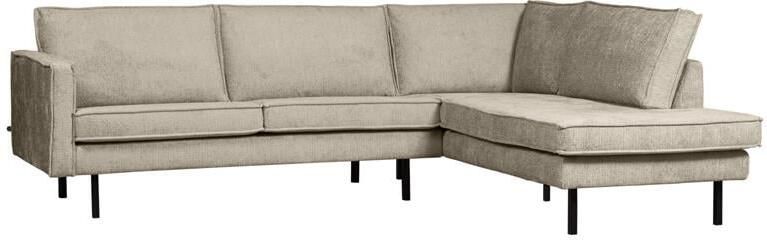BePureHome WOOOD Hoekbank Rechts Rodeo Velvet Wheatfield 85x266x213