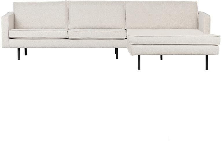 BePureHome WOOOD Rodeo Chaise Longue Rechts Bouclé Naturel 85x300x155
