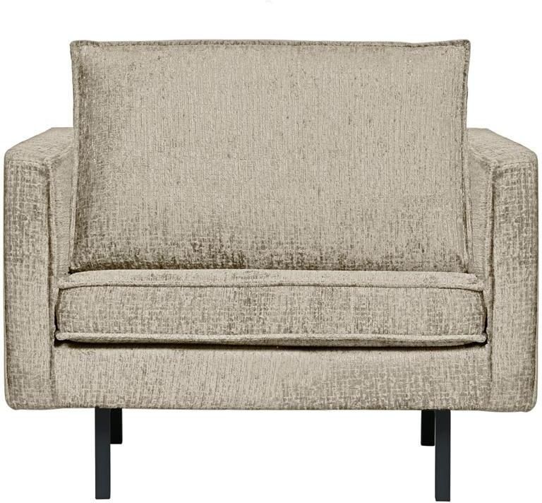 BePureHome WOOOD Rodeo Fauteuil Structure Velvet Wheatfield 85x105x86