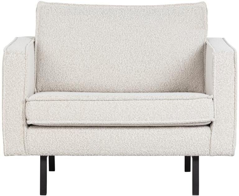 BePureHome WOOOD Rodeo Fauteuil Velvet Naturel 85x105x86