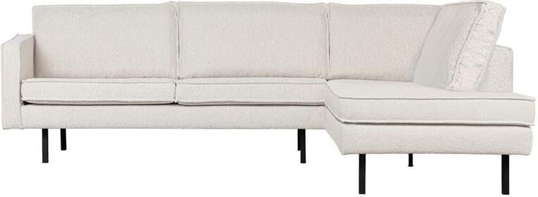 BePureHome WOOOD Rodeo Hoekbank Rechts Bouclé Naturel 85x266x86|213