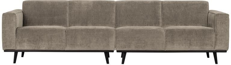 BePureHome WOOOD Statement 4-Zits Bank Brede Platte Rib Clay 77x280x93