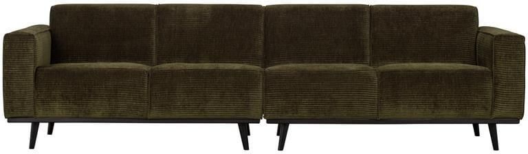 BePureHome WOOOD Statement 4-Zits Bank Rib Groen 77x280x93