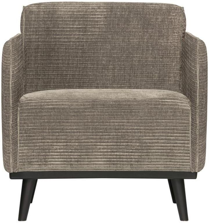 BePureHome WOOOD Statement Fauteuil Met Arm Ribstof Clay 77x72x93