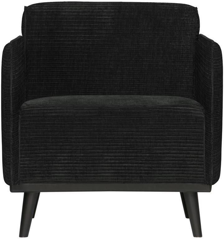 BePureHome WOOOD Statement Fauteuil Met Arm Ribstof Graphite 77x72x93