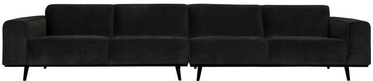 BePureHome WOOOD Statement XL 4-Zits Bank Rib Graphite 77x372x93