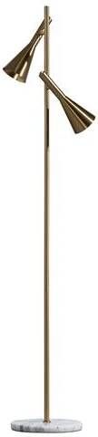 BePureHome Body Vloerlamp Metaal|Marmer Antique brass 154x40x28