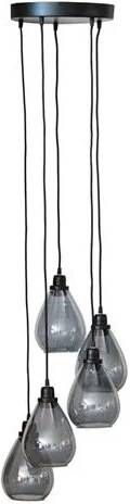 BePureHome Hanglamp Waterfall 5-lamps Zwart