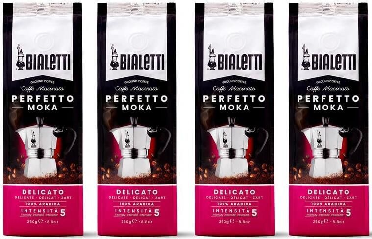 Bialetti Moka Delicato Gemalen koffie 4 x 250 gram