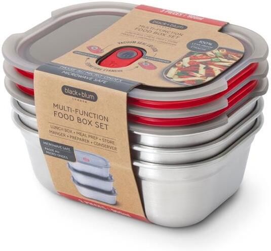 Black en Blum Black+Blum RVS Vershoudbakjes Set Medium