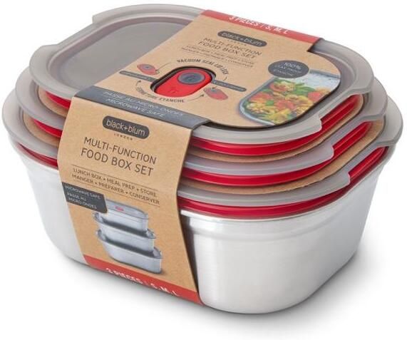 Black en Blum Black+Blum RVS Vershoudbakjes Set Mix (S|M|L)